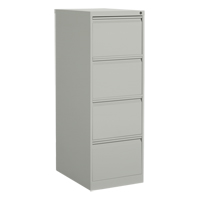 Vertical Filing Cabinet, Steel, 4 Drawers, 18-1/7" W x 25" D x 52" H, Grey Oxford Builders Supplies Inc