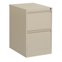 Vertical Filing Cabinet, Steel, 2 Drawers, 18-1/7" W x 25" D x 29" H, Beige Oxford Builders Supplies Inc