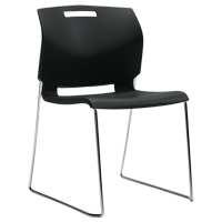 Chair, Plastic, 32-1/2" High, 300 lbs. Capacity, Black Oxford Builders Supplies Inc