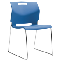 Chaise, Plastique, Hauteur 32-1/2", Capacit&eacute; 300 lb, Bleu Oxford Builders Supplies Inc