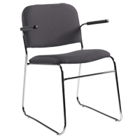Chair, Fabric, 30" High, 200 lbs. Capacity, Black Oxford Builders Supplies Inc