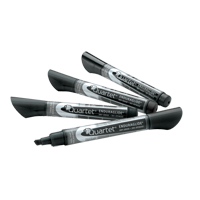 Marqueurs effaçables &agrave; sec EnduraGlide, Noir, Pointe Ciseau Oxford Builders Supplies Inc