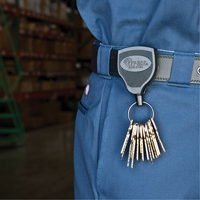 Super48 Heavy-Duty Retractable Key Holder, Polycarbonate, 48" Cable, Belt Clip Attachment Oxford Builders Supplies Inc