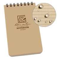 Pocket Top-Spiral Notebook, Soft Cover, Tan, 100 Pages, 3" W x 5" L Oxford Builders Supplies Inc