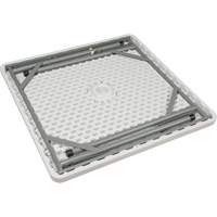 Folding Table, Square, 34" L x 34" W, Polyethylene, White Oxford Builders Supplies Inc