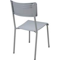 Ventura Stacking Chair, Polypropylene, 36" High, 300 lbs. Capacity, Grey Oxford Builders Supplies Inc