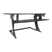 Poste de travail assis-debout Goya, Mod&egrave;le de bureau, 20" h x 42" la x 16" p, Noir Oxford Builders Supplies Inc