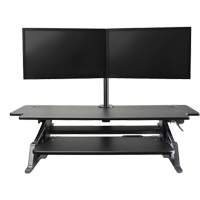 Poste de travail assis-debout Goya, Mod&egrave;le de bureau, 20" h x 42" la x 16" p, Noir Oxford Builders Supplies Inc