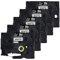 Laminated Tape, 12 mm x 8 m, Black on White Oxford Builders Supplies Inc