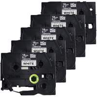Laminated Tape, 18 mm x 8 m, Black on White Oxford Builders Supplies Inc