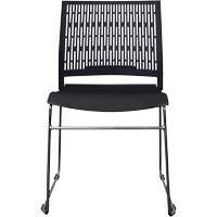 Chaises empilables s&eacute;rie Activ, Polypropyl&egrave;ne, Hauteur 32-3/8", Capacit&eacute; 275 lb, Noir Oxford Builders Supplies Inc
