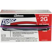 Sacs d'entreposage alimentaire &agrave; double fermeture &agrave; glissi&egrave;re de Ziploc Oxford Builders Supplies Inc