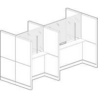 Vitre hygi&eacute;nique &agrave; fixation par pince, 36" la x 36" h Oxford Builders Supplies Inc