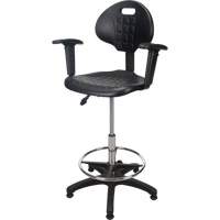 Tabouret ergonomique robuste avec accoudoirs r&eacute;glables Oxford Builders Supplies Inc