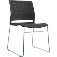 Stacking Chairs, Polypropylene, 32-3/8" High, 250 lbs. Capacity, Black Oxford Builders Supplies Inc