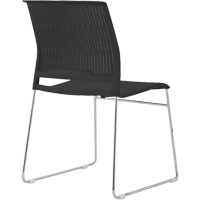 Stacking Chairs, Polypropylene, 32-3/8" High, 250 lbs. Capacity, Black Oxford Builders Supplies Inc