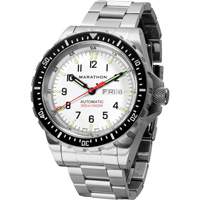 Tr&egrave;s grande montre automatique &eacute;dition arctique avec jour/date avec bracelet en acier inoxydable, Num&eacute;rique, &agrave; piles, 46 mm, Argent Oxford Builders Supplies Inc
