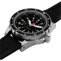Tr&egrave;s grande montre &agrave; quartz pour plongeur avec feuille d'&eacute;rable rouge, Num&eacute;rique, &agrave; piles, 46 mm, Noir Oxford Builders Supplies Inc