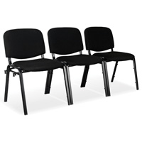 Stacking Chairs, Fabric, 32" High, 250 lbs. Capacity, Black Oxford Builders Supplies Inc