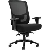 Raven 400 High-Back Heavy-Duty Synchro-Tilter, Mesh, Black, 400 lbs. Capacity Oxford Builders Supplies Inc