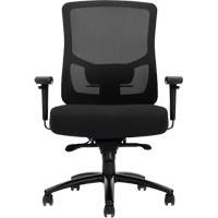 Raven 400 High-Back Heavy-Duty Synchro-Tilter, Mesh, Black, 400 lbs. Capacity Oxford Builders Supplies Inc