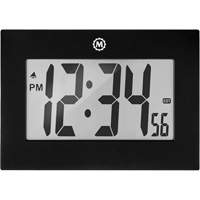 Horloge &agrave; grand cadre, Num&eacute;rique, &agrave; piles, 9" la x 1" p x 6,5" h, Noir Oxford Builders Supplies Inc