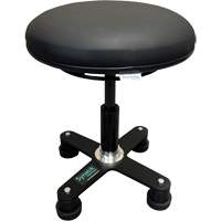 Tabouret ergonomique OmniStool, Mobile, Ajustable, Vinyle Si&egrave;ge, Noir Oxford Builders Supplies Inc