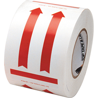 &eacute;tiquettes pour traitement sp&eacute;cial a/pictogramme Ce c&ocirc;t&eacute; vers le haut, 6" lo x 4" la, Rouge/blanc Oxford Builders Supplies Inc