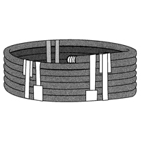 Ruban extensible, &eacute;paisseur 6 mils, 38,1 mm (1-1/2") x 55 m (180')  Oxford Builders Supplies Inc