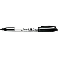 T.E.C. Permanent Marker, Black, Fine Tip Oxford Builders Supplies Inc