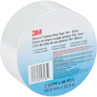 General Purpose Vinyl Tape 764, 48 mm (2") W x 32.9 m (108') L, White Oxford Builders Supplies Inc