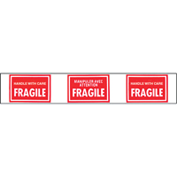 Pre-Printed Message Tapes, 1-7/8" W, White on Red Oxford Builders Supplies Inc