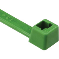 Attaches de c&acirc;bles s&eacute;rie T, Longueur 8", R&eacute;sistance &agrave; la traction 50 lb, Vert Oxford Builders Supplies Inc