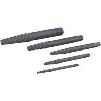 Left Hand Spiral Tapered Flute Extractor Set, 5 Pieces Oxford Builders Supplies Inc