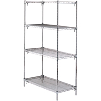 Shelving Unit, 4 Tiers, 36" W x 63" H x 18" D Oxford Builders Supplies Inc