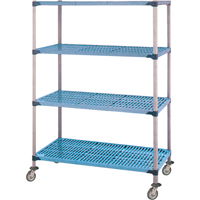 Shelving Unit, 4 Tiers, 36" W x 68" H x 18" D Oxford Builders Supplies Inc