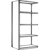 Interlok Shelving Unit, Steel, Boltless, 800 lbs. Capacity, 36" W x 100" H x 24" D Oxford Builders Supplies Inc