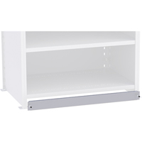 Plaque de base/façade pour rangement de bacs sur rayonnage enclenchable Interlok Oxford Builders Supplies Inc
