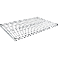 Standard-Duty Chromate Wire Shelf, 36" W x 18" D, 500 lbs. Capacity Oxford Builders Supplies Inc