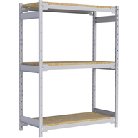 Wide Span Record Storage Shelving, Steel, 3 Shelves, 42" W x 18" D x 60" H Oxford Builders Supplies Inc