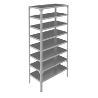 Shelving Unit, Galvanized Steel, Slotted Angle, 275 lbs. Capacity, 48" W x 96" H x 18" D Oxford Builders Supplies Inc