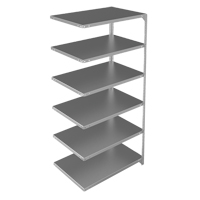 Shelving Unit, Galvanized Steel, Slotted Angle, 400 lbs. Capacity, 36" W x 72" H x 24" D Oxford Builders Supplies Inc