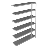 Shelving Unit, Galvanized Steel, Slotted Angle, 300 lbs. Capacity, 48" W x 72" H x 12" D Oxford Builders Supplies Inc