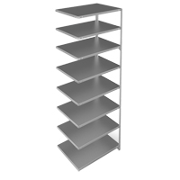 Shelving Unit, Galvanized Steel, Slotted Angle, 400 lbs. Capacity, 36" W x 96" H x 24" D Oxford Builders Supplies Inc