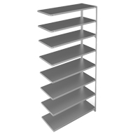 Shelving Unit, Galvanized Steel, Slotted Angle, 275 lbs. Capacity, 48" W x 96" H x 18" D Oxford Builders Supplies Inc