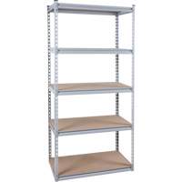 Heavy-Duty Shelving, Steel, Boltless, 1200 lbs. Capacity, 36" W x 72" H x 18" D Oxford Builders Supplies Inc