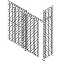 Porte &agrave; glissi&egrave;re robuste pour cloison en treillis m&eacute;tallique, 4' la x 8' h Oxford Builders Supplies Inc
