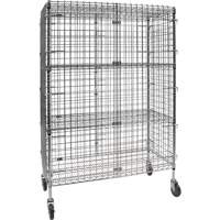 Security Cart, Chrome Plated, 48" x 69" x 24", 500 lbs. Capacity Oxford Builders Supplies Inc