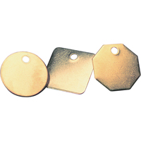 Blank Tags, Brass, 1.5" dia Oxford Builders Supplies Inc