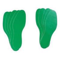 Floor Marking Labels, Footprint, 12" L x 3.75" W, Green, Vinyl Oxford Builders Supplies Inc